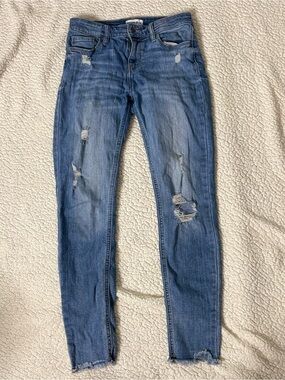 Studio Blue Distressed Blue Skinny Jeans